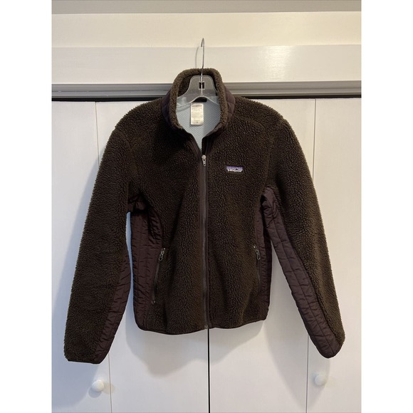 Patagonia Jackets & Blazers - Patagonia Synchilla Sherpa Retro-X Womens Sz M Full Zip Jacket VELVET BROWN